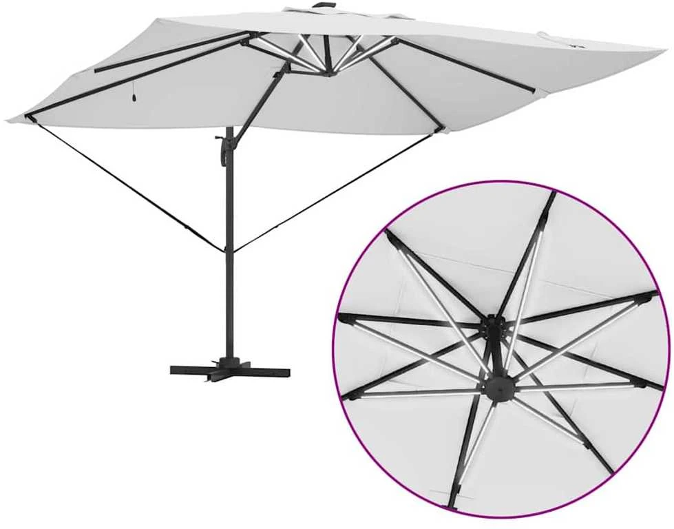 Skėtis nuo saulės 352 x 251 x 265 cm Poliesteris ir aliuminis