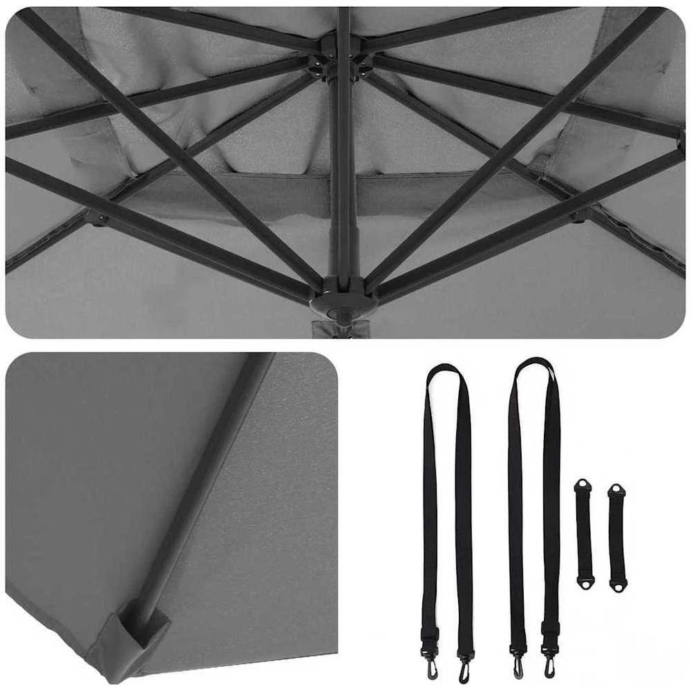 Skėtis nuo saulės 351 x 250 x 260 cm Poliesteris ir aliuminis