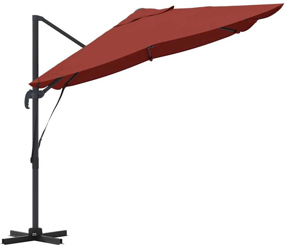 Skėtis nuo saulės 351 x 250 x 260 cm Poliesteris ir aliuminis
