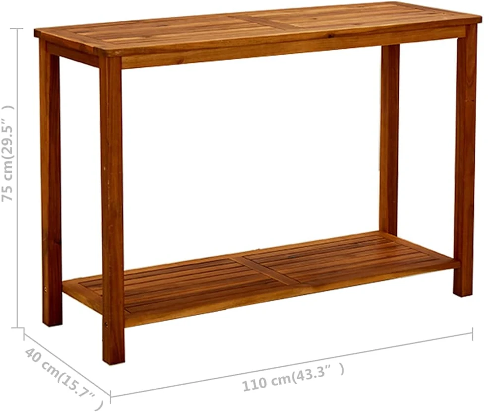 Konsolinis sodo staliukas, 110x40x75cm, akacijos masyvas