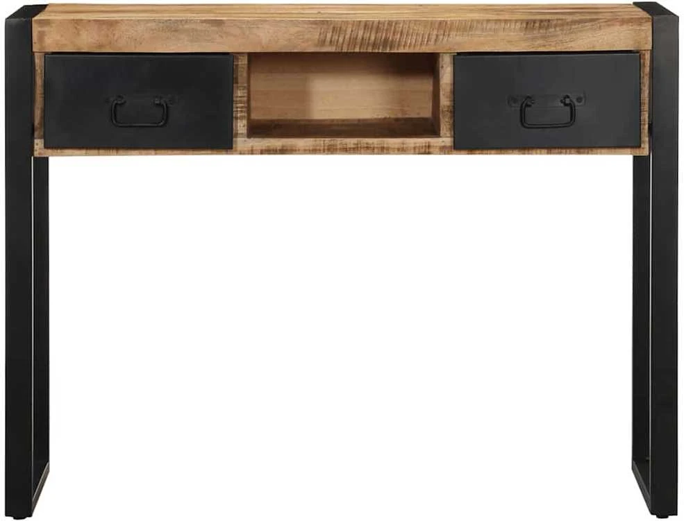 konsolinis stalas 100x35x75 cm Tvirtas neapdorotas medis Mango
