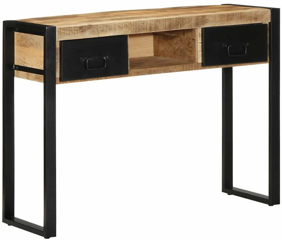konsolinis stalas 100x35x75 cm Tvirtas neapdorotas medis Mango