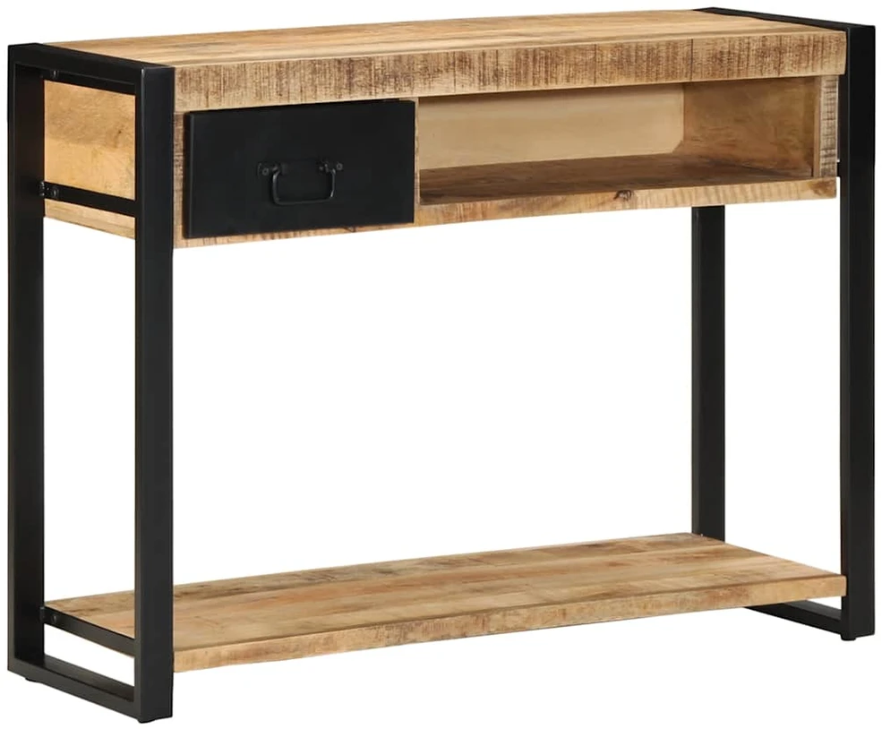 konsolinis stalas 100x35x75 cm Tvirtas neapdorotas medis Mango