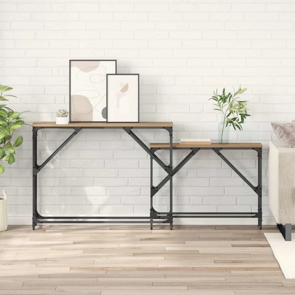 Konsolinis stalas 2 vnt. Amatininkų ąžuolas 100 x 28 x 75 cm