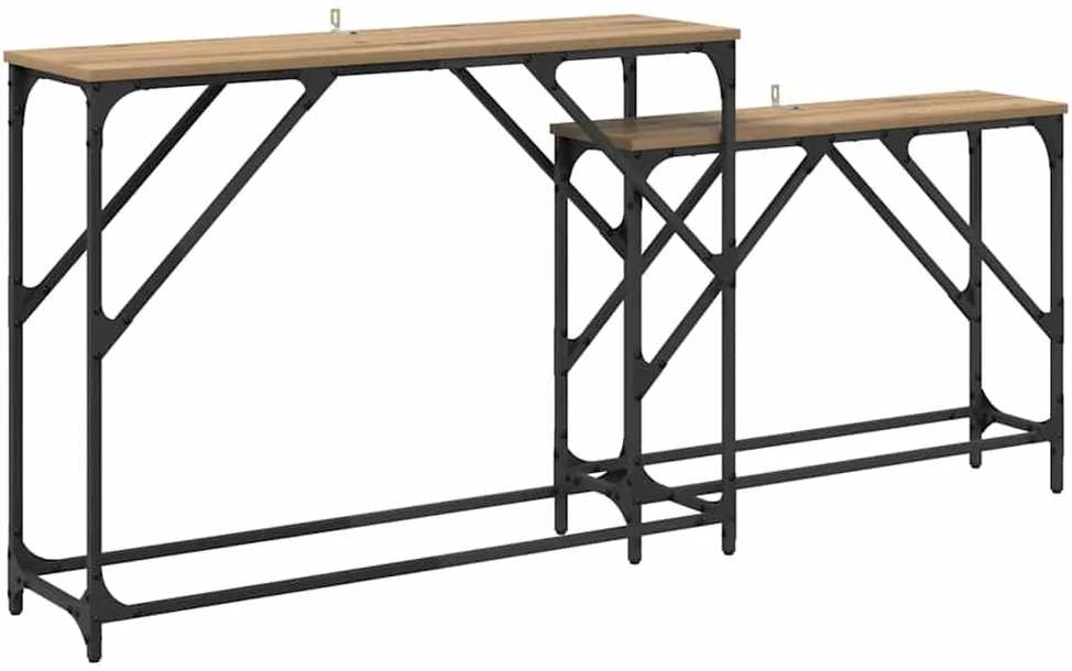 Konsolinis stalas 2 vnt. Amatininkų ąžuolas 100 x 28 x 75 cm