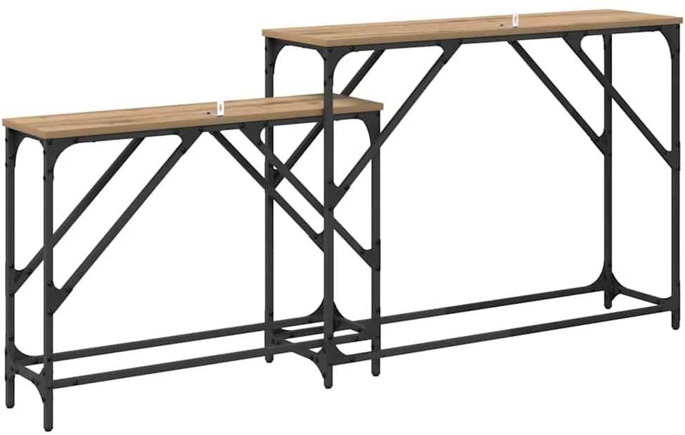 Konsolinis stalas 2 vnt. Amatininkų ąžuolas 100 x 28 x 75 cm