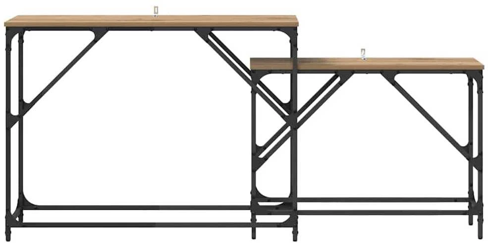 Konsolinis stalas 2 vnt. Amatininkų ąžuolas 100 x 28 x 75 cm