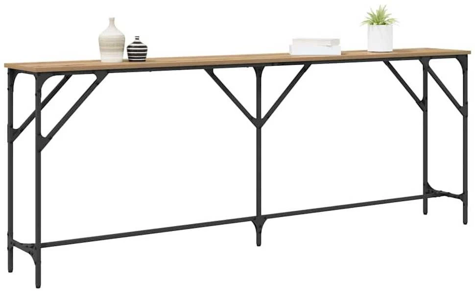 Konsolinis stalas artisano ąžuolo 200 x 29 x 75 cm