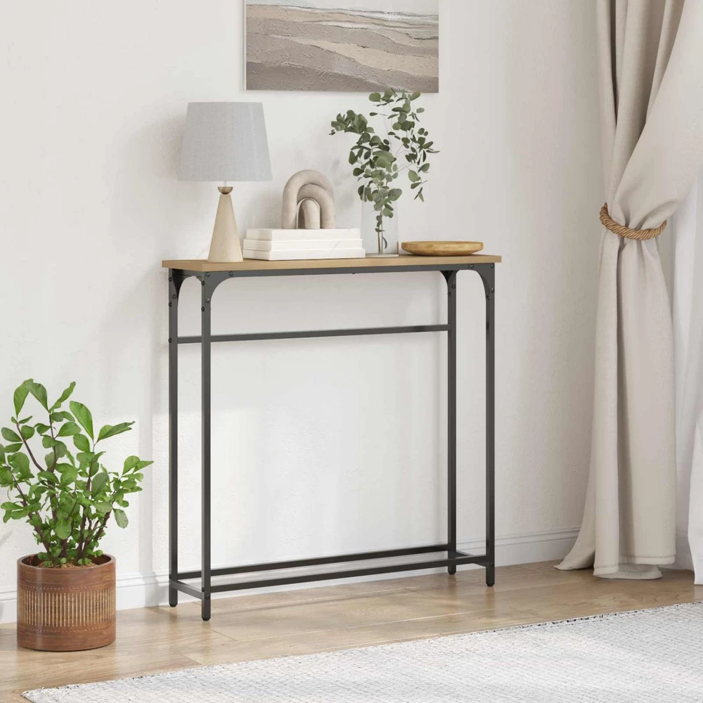 Konsolinis stalas Amatininkų ąžuolas 75 x 19,5 x 75 cm