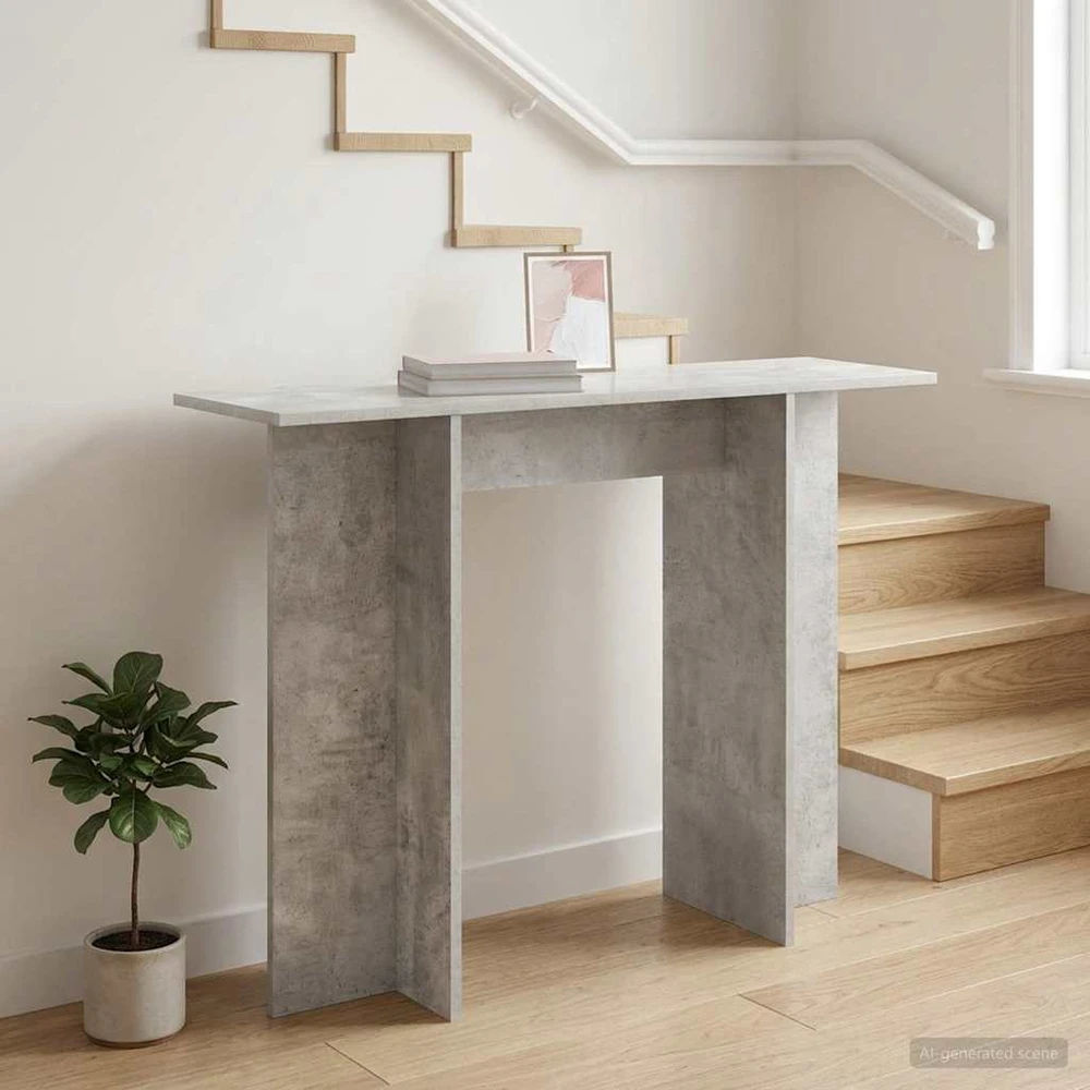 Konsolinis stalas Betono pilka 100 x 30 x 75 cm