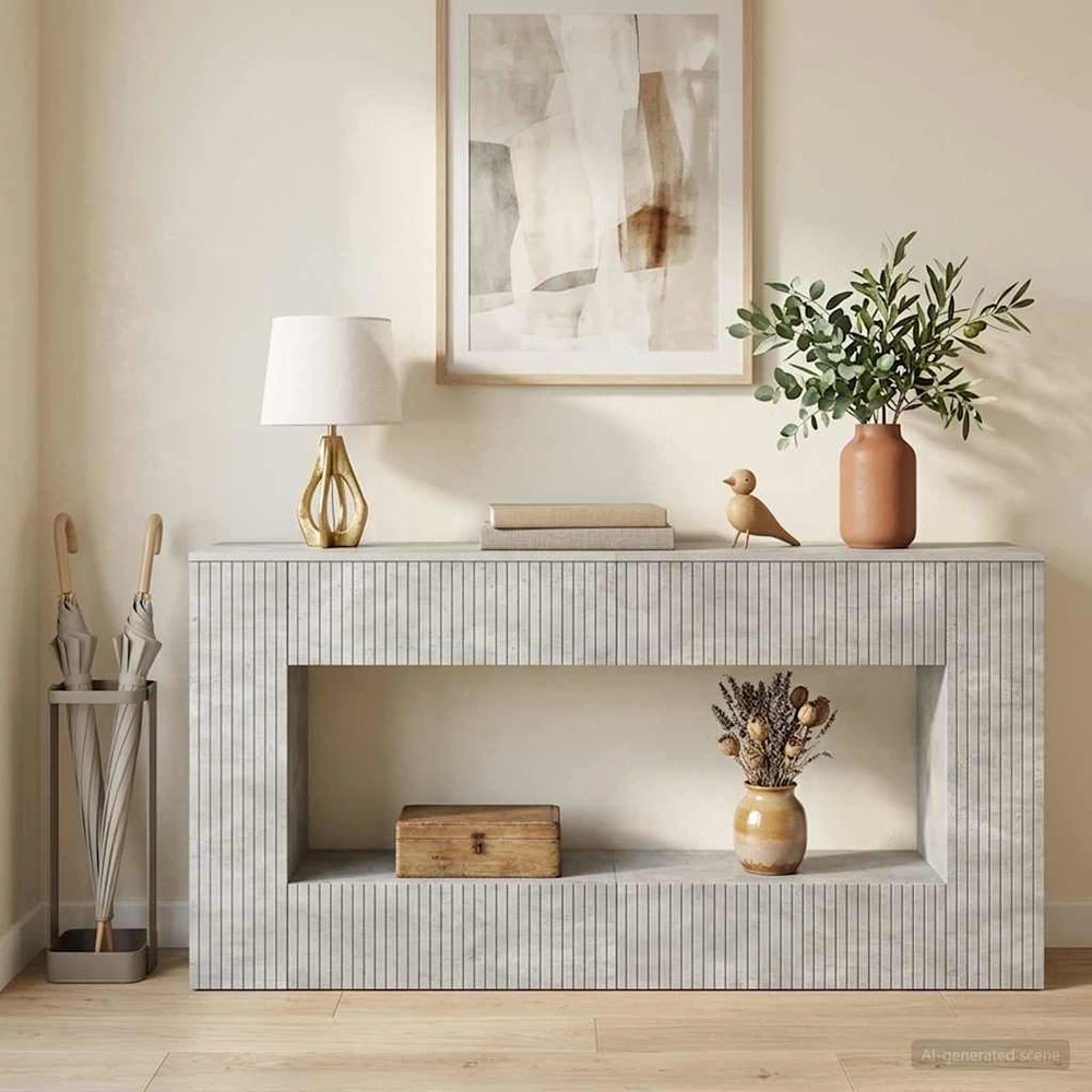 Konsolinis stalas Betono Pilka 155 x 29 x 74 cm