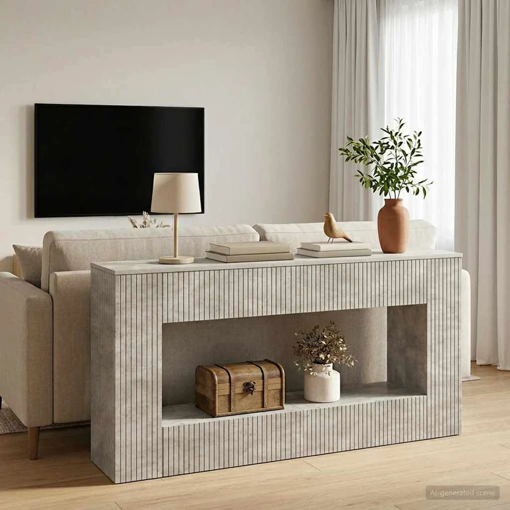 Konsolinis stalas Betono Pilka 155 x 29 x 74 cm
