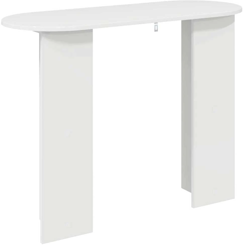 Konsolinis stalas Itin blizgi balta 100 x 39,5 x 75 cm