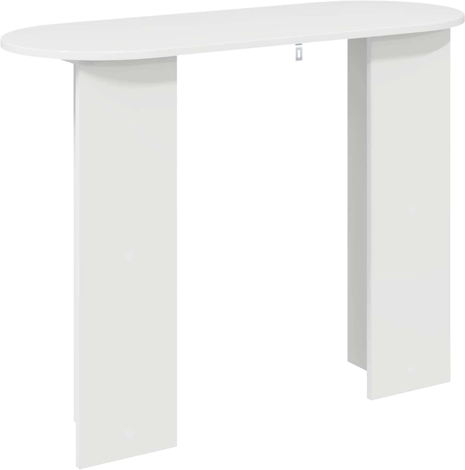 Konsolinis stalas Itin blizgi balta 100 x 39,5 x 75 cm