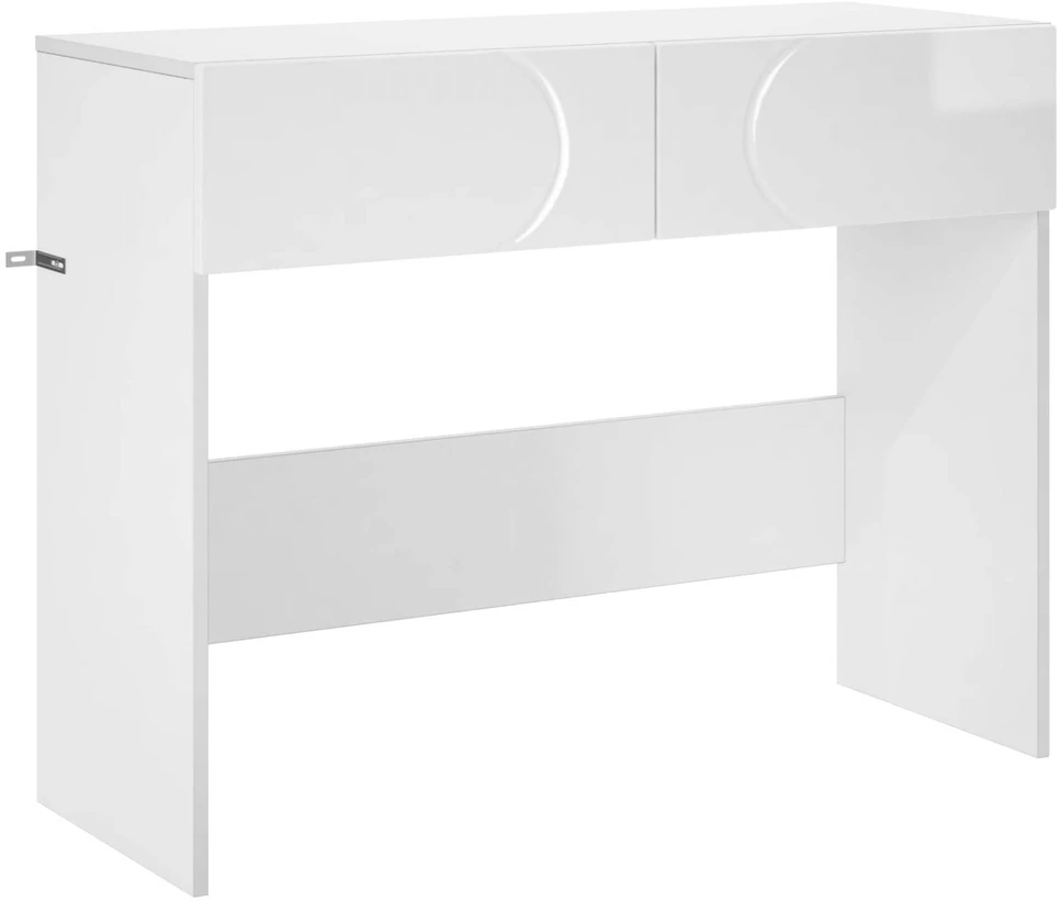 Konsolinis staliukas Itin blizgi balta 96,5 x 38 x 75 cm