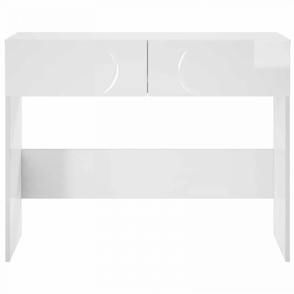 Konsolinis staliukas Itin blizgi balta 96,5 x 38 x 75 cm
