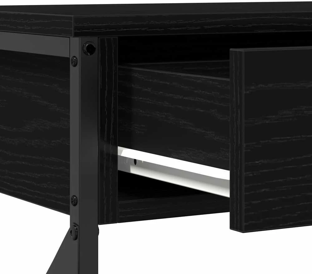 Konsolės stalas juoda ąžuolo 100 x 28 x 75 cm