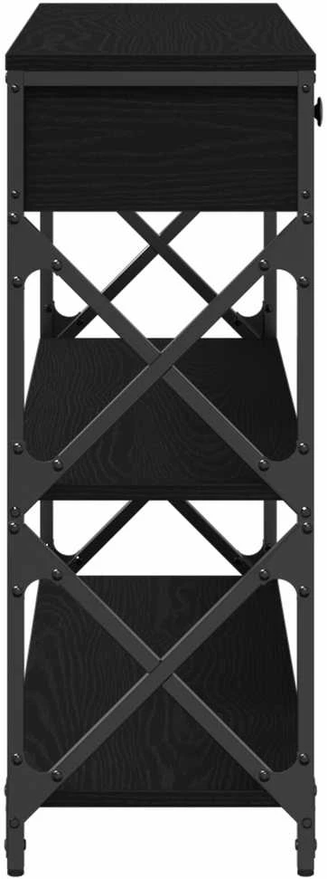 Konsolės stalas juoda ąžuolo 100 x 28 x 75 cm