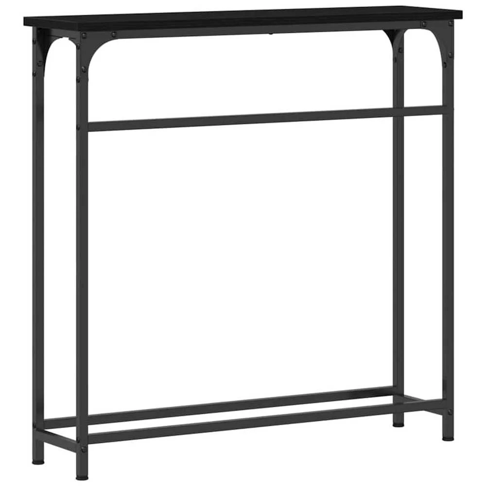 Konsolinis stalas Juodas ąžuolas 75 x 19,5 x 75 cm