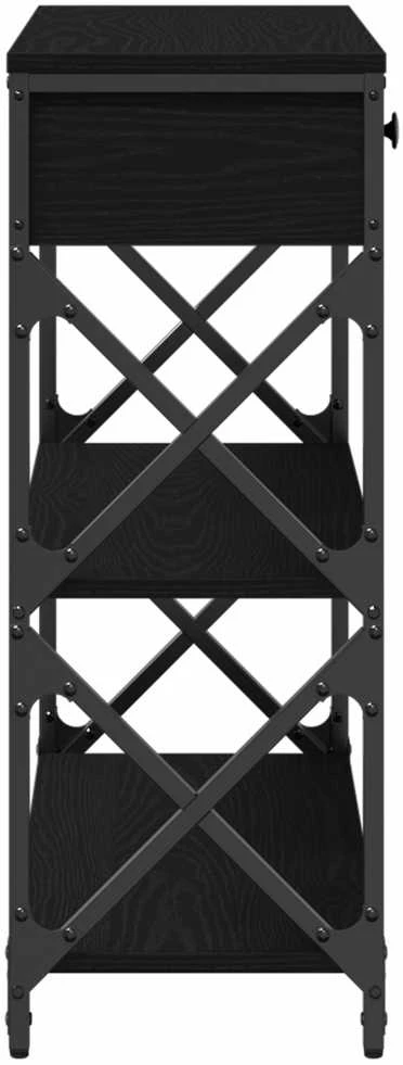 Konsolės stalas juoda ąžuolo 75 x 28 x 75 cm
