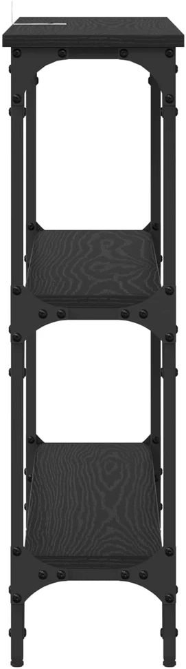 Konsolinis stalas juoda ąžuolo 100 x 22,5 x 75 cm