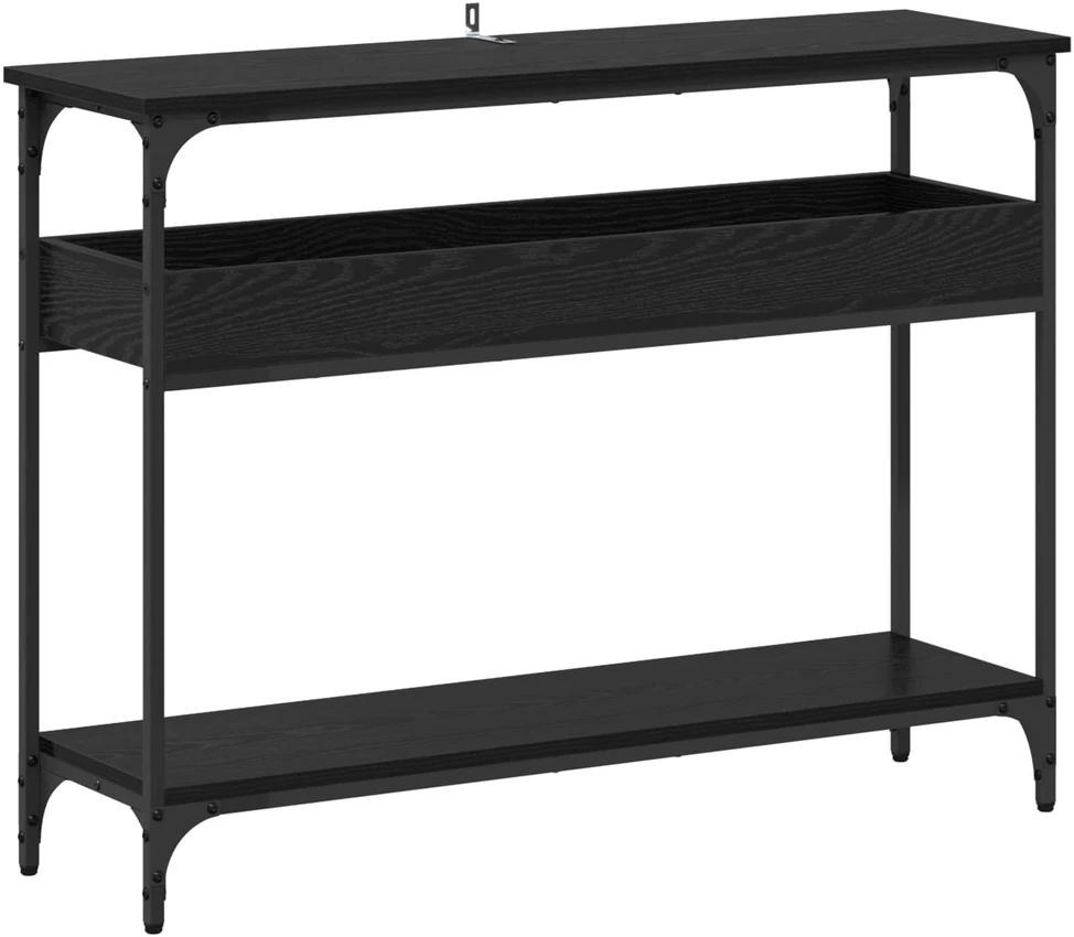 Konsolinis stalas juoda ąžuolo 100 x 29 x 75 cm