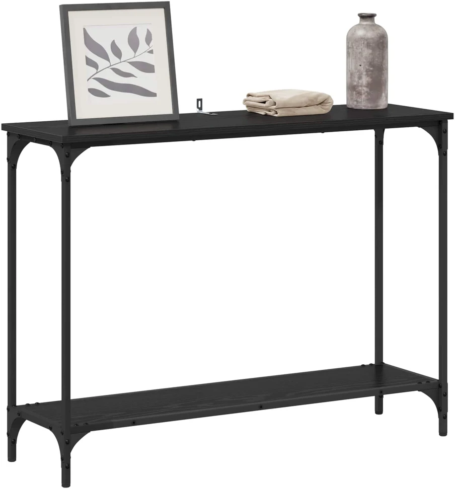 Konsolinis stalas juoda ąžuolo 101 x 30.5 x 75 cm