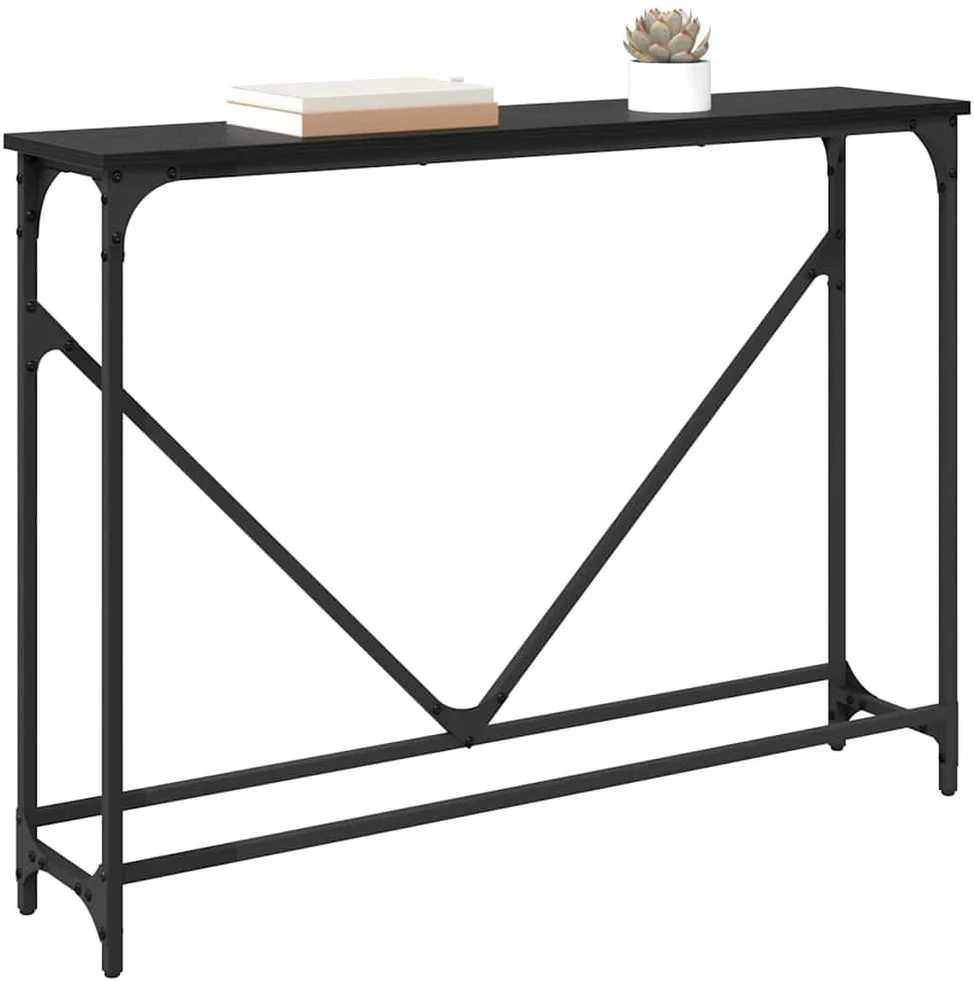 Konsolinis stalas Juodas ąžuolas 102 x 23 x 75 cm
