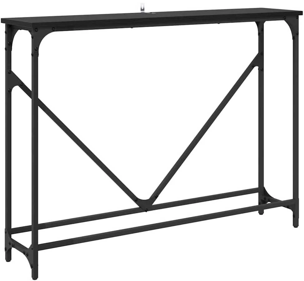 Konsolinis stalas Juodas ąžuolas 102 x 23 x 75 cm