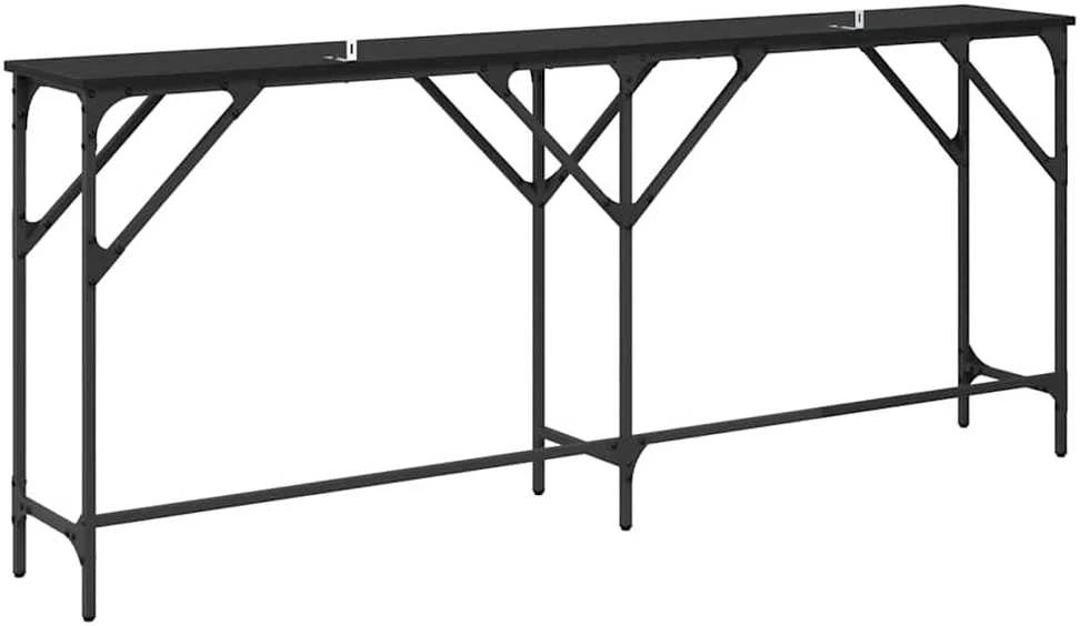 Konsolinis stalas Juodas ąžuolas 180 x 30 x 75 cm
