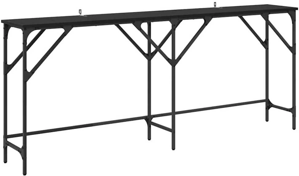 Konsolinis stalas Juodas ąžuolas 180 x 30 x 75 cm