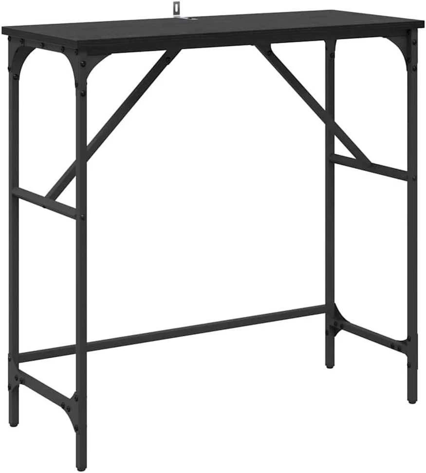 Konsolinis stalas Juodas ąžuolas 75 x 32 x 75 cm