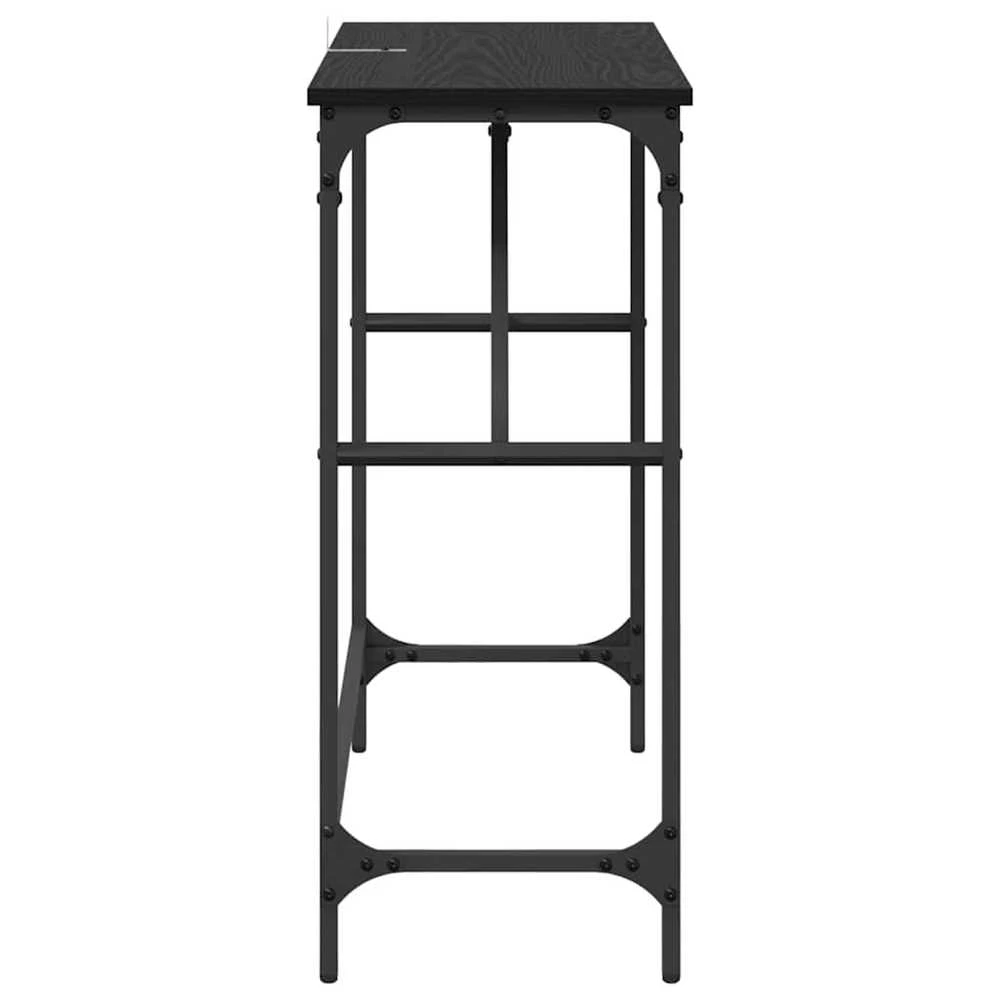 Konsolinis stalas Juodas ąžuolas 75 x 32 x 75 cm