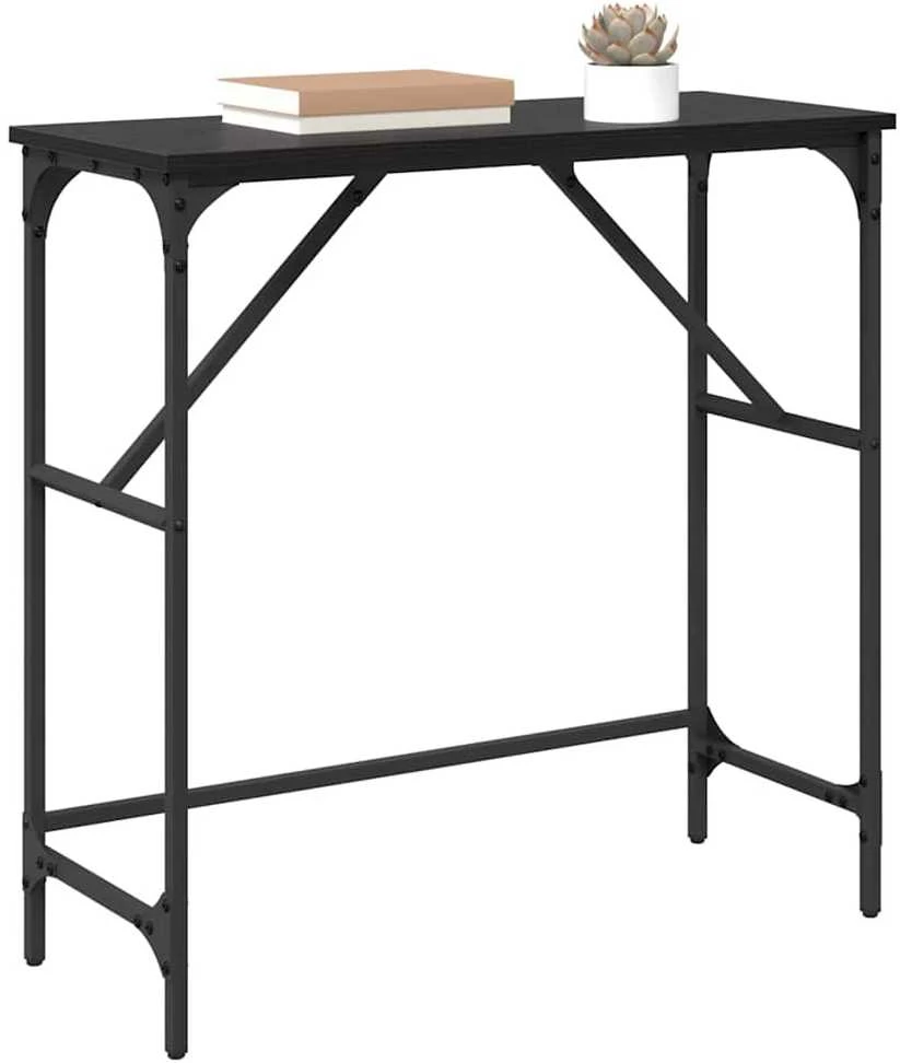 Konsolinis stalas Juodas ąžuolas 75 x 32 x 75 cm