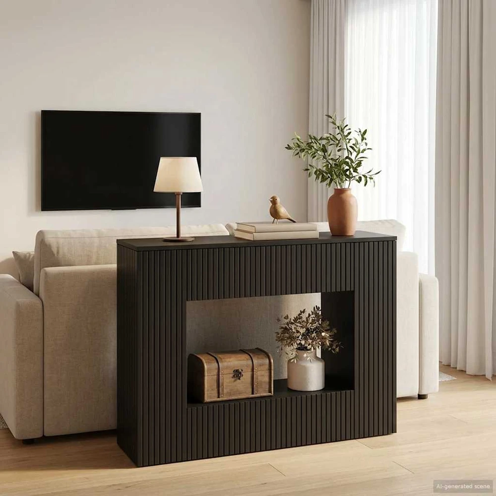 Konsolinis stalas Juodas 101 x 29 x 74 cm Dirbtinė mediena