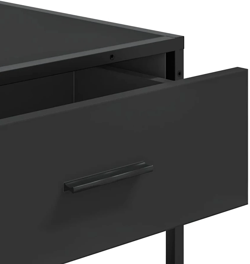 konsolinis stalas juodas 90x35x80 cm inžinierinis medis
