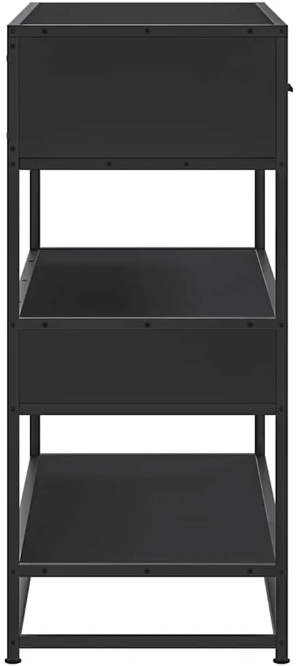 konsolinis stalas juodas 90x35x80 cm inžinierinis medis