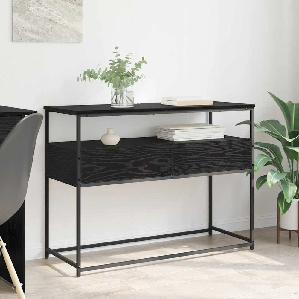 Konsolinis stalas Juodas ąžuolas 100 x 40 x 75 cm