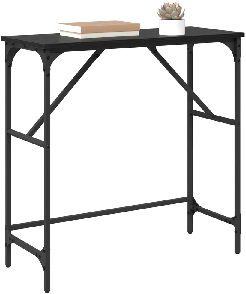 Konsolinis stalas Juodas ąžuolas 75 x 32 x 75 cm