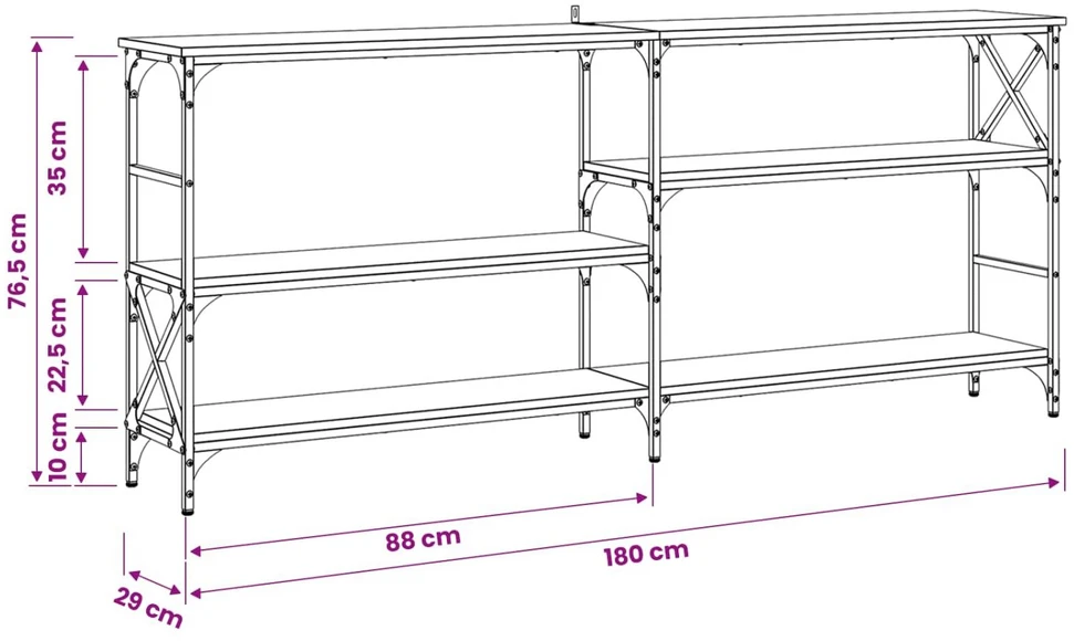 Konsolinis stalas metalinis PB