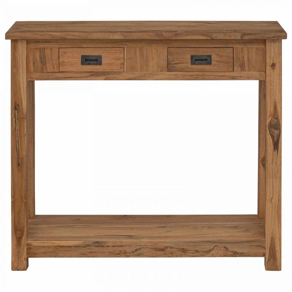 Konsolinis stalas Natūrali 90 x 30 x 80 cm Kieto teka medžio