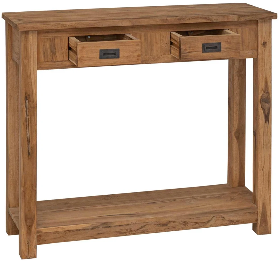 Konsolinis stalas Natūrali 90 x 30 x 80 cm Kieto teka medžio