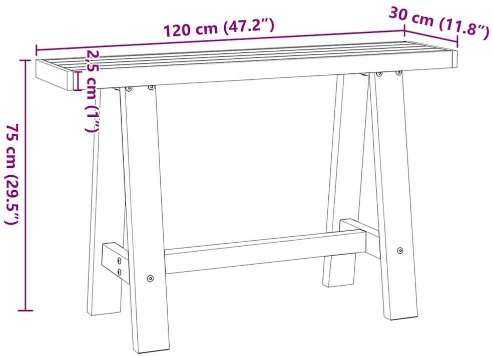 konsolinis stalas NOAIN A formos kojelės 120x30x75 cm