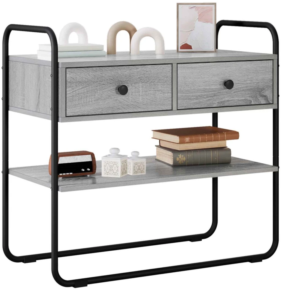 Konsolinis stalas Pilka Sonoma 80 x 40 x 75 cm Apdirbta mediena