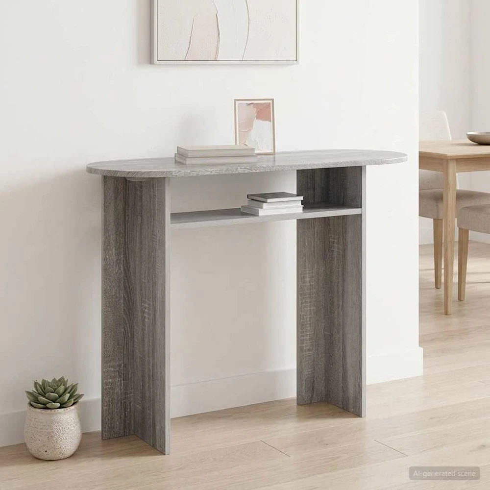Konsolinis stalas Pilka sonoma ąžuolo 100 x 39,5 x 75 cm