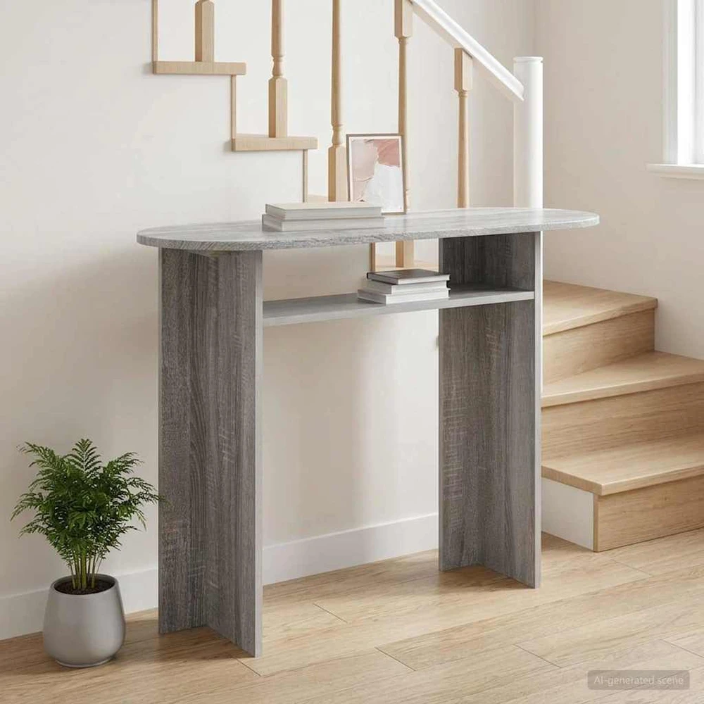 Konsolinis stalas Pilka sonoma ąžuolo 100 x 39,5 x 75 cm
