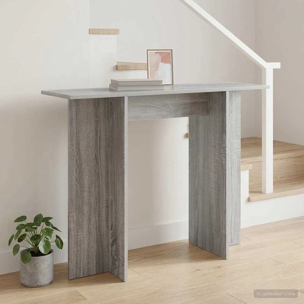 Konsolinis stalas Pilka sonoma ąžuolo 100 x 30 x 75 cm