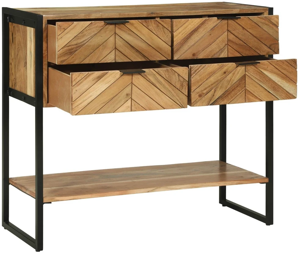 Konsolinis stalas Ruda 90 x 35 x 80 cm Kietos akacijos mediena