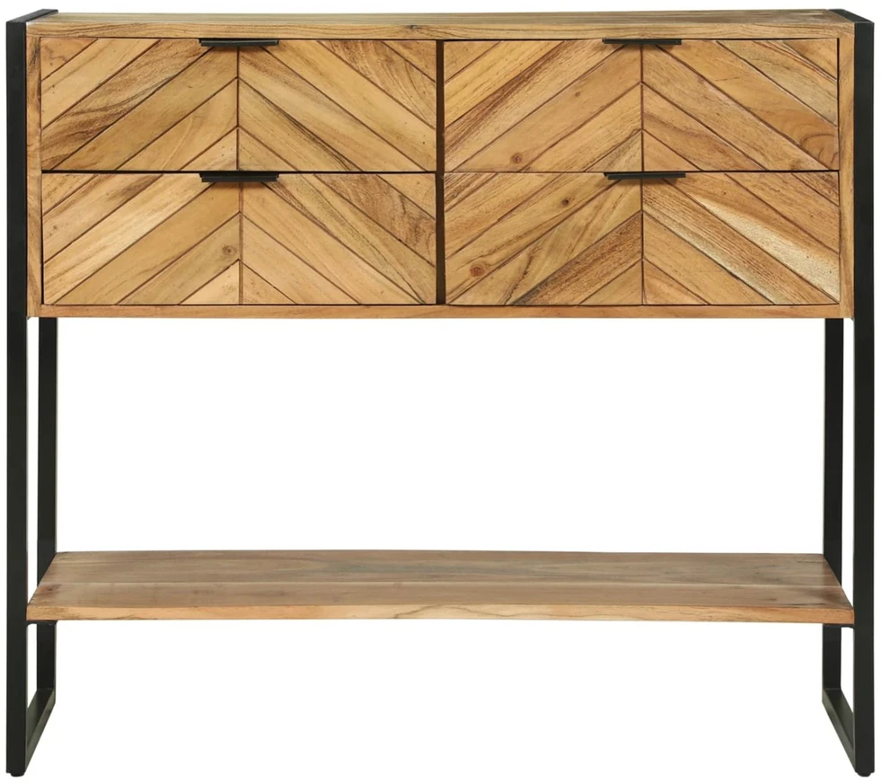Konsolinis stalas Ruda 90 x 35 x 80 cm Kietos akacijos mediena