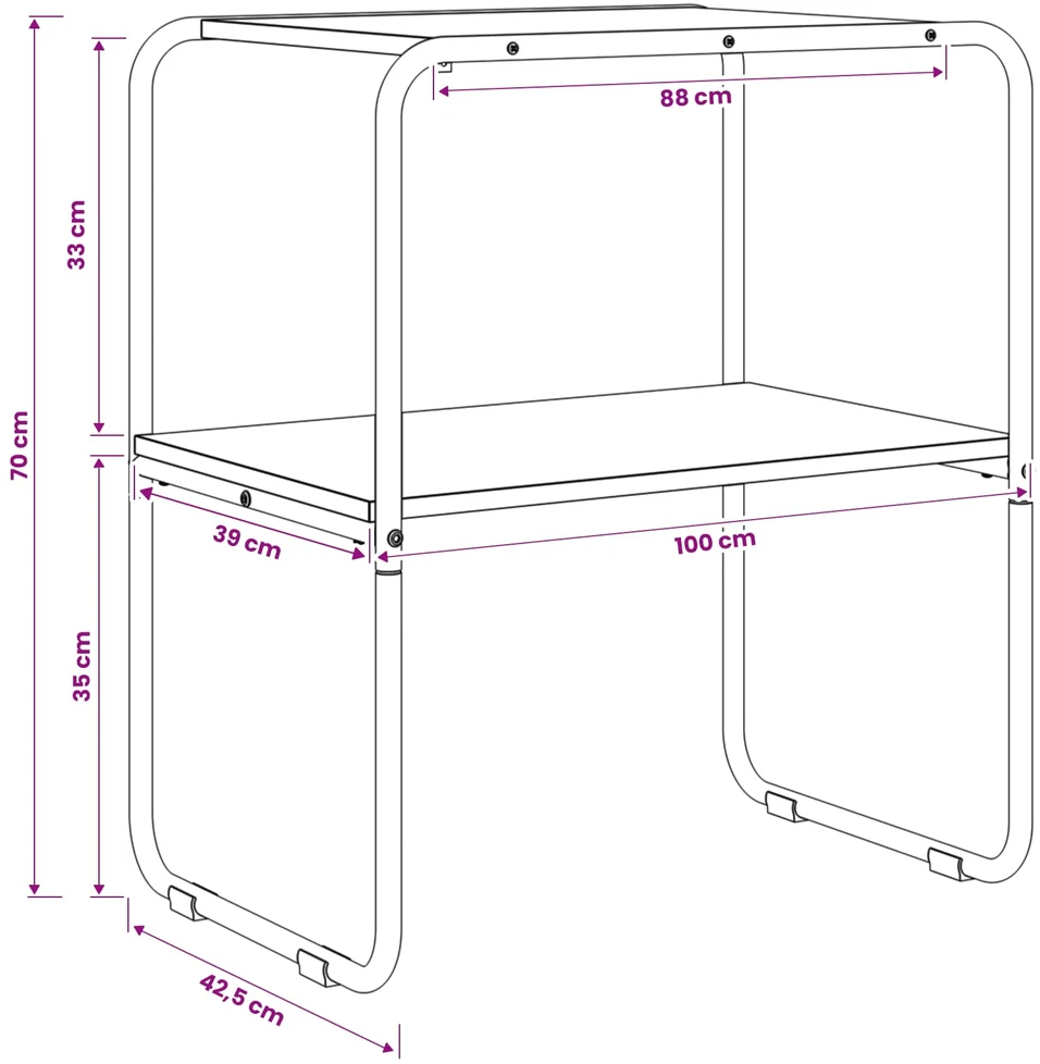 Konsolinis stalas Sendintos medienos 100 x 42,5 x 70 cm